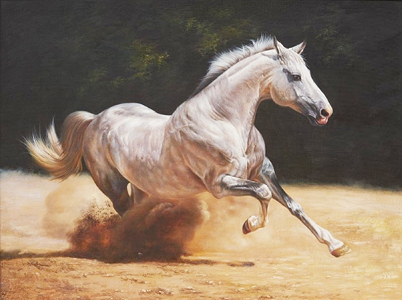 1614835244355482.jpg 黎文油画作品 《马》.JPG