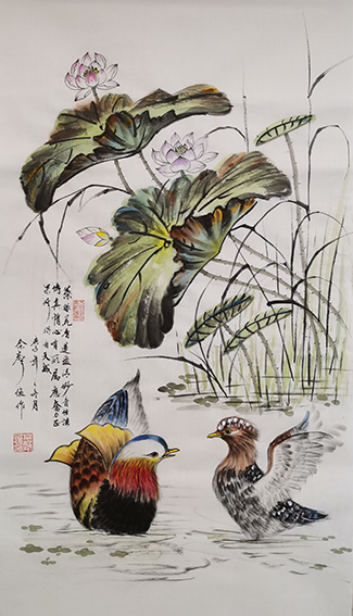 1614836649177186.jpg 佘声俊作品9《叶绿花香莲爱清 妙音佳语传真情 心有所属应奋力 正果修得自天成》.jpg