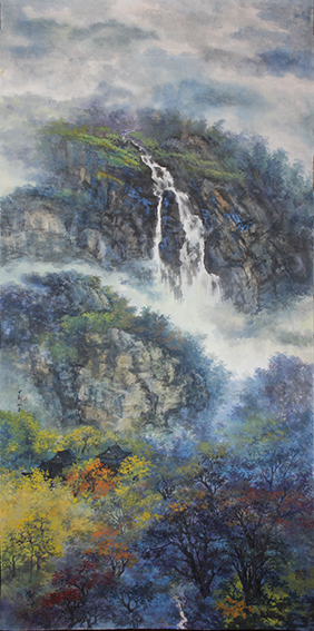 1615864014541358.jpg 盛絜作品6《秋韵听泉音》规格:68cm×135cm.jpg