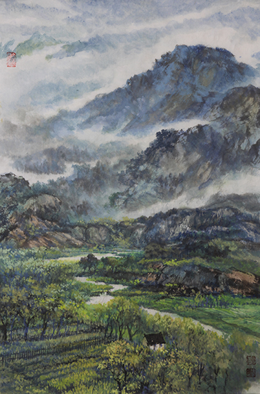 1615864038622637.jpg 盛絜作品10《憶故園》 规格:45cm×68cm.jpg