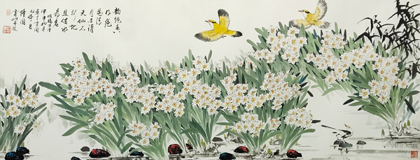 1619070614434983.jpg 《水仙》规格:70cmx181cm.JPG