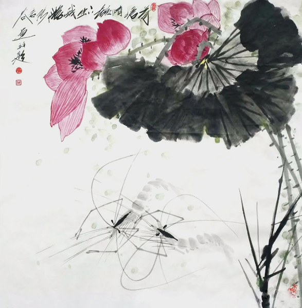 张若谷作品3《虾戏二》.jpg