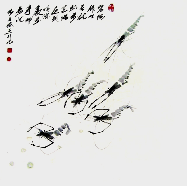 张若谷作品4《碧海银世界 龙虾万里游 画到情深处 万事都无忧》.jpg