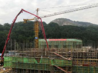 中国能建安徽电建一公司龙泉山项目消防水泵房5.5米层结构施工告捷