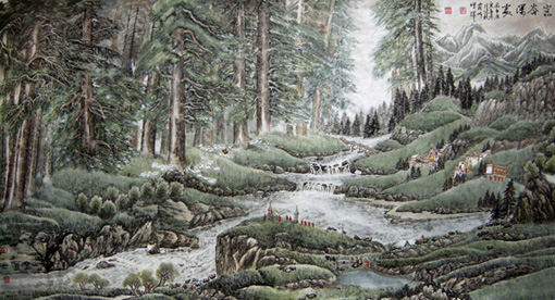 昆仑深处 177cm×96cm 2010年 昆仑深处 177cm×96cm 2010年