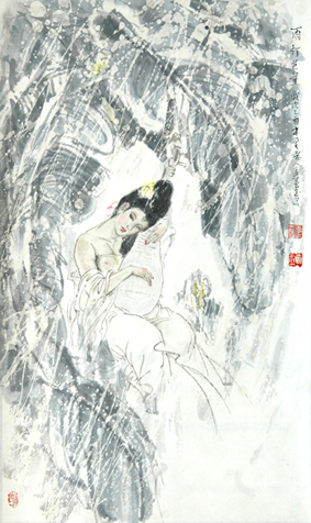 雨打芭蕉 450mmX750mm