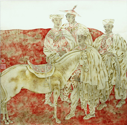 凉山汉子 68x68cm 2000年 凉山汉子 68x68cm 2000年