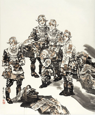 苗家女 125X150cm 2010年 苗家女 125X150cm 2010年