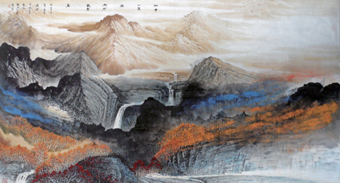 山中一夜雨，树杪数重泉.作者乔领