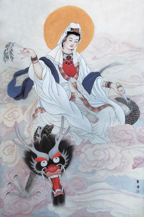 大慈大悲观世音，遍洒甘露度众生.作者宁雪君