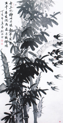 刘旺金 古国之春 尺寸：135x67cm 作于2007年2月