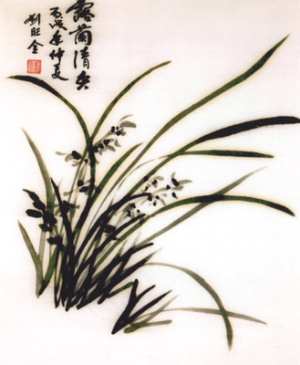 刘旺金 露兰清香 尺寸：69x45cm 作于2006年8月