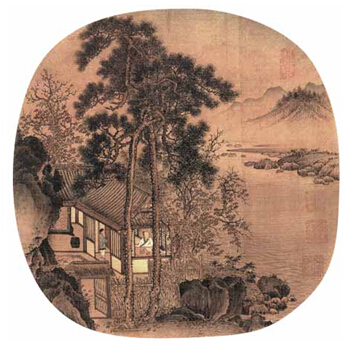 《秋窗读易图》 刘松年 南宋