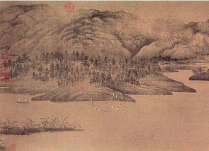 《潇湘图》(部分) 董 源 五代南唐