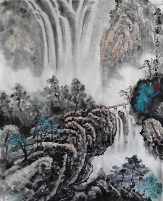飞瀑图