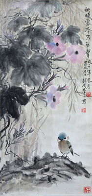 秋曦雾冷鸟无声