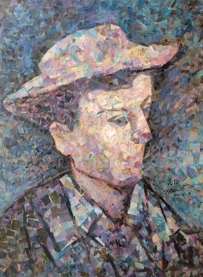 戴帽男子（规格45×60cm)