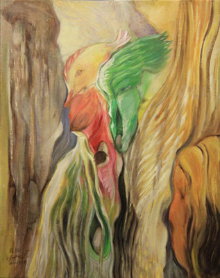 鱼神之恋(规格50×60cm)