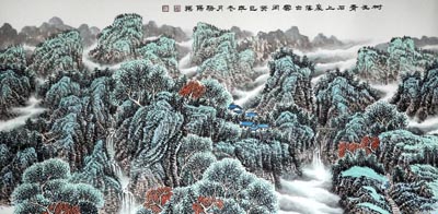 树生青石上 泉落白云间