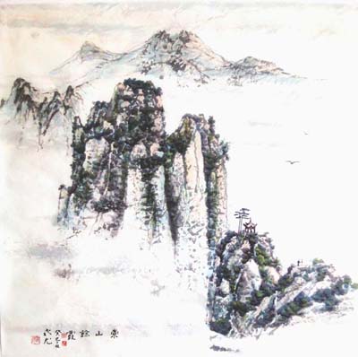 崇山馀霞2013 69x70cm