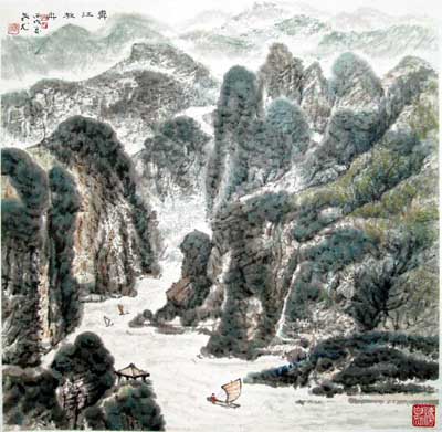 青江放舟 2006 67X68.5cm