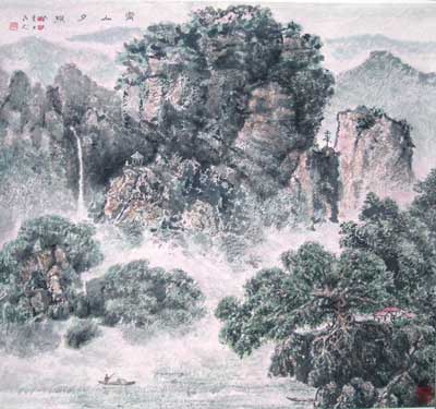 青山夕照 2003 86x95cm
