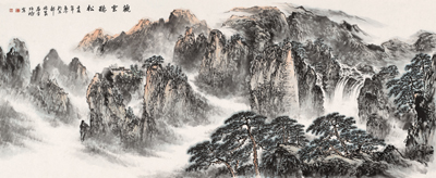 观云听松 248cm×112cm 壬辰（2012年）