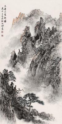 三清山云起图 136cm×68cm 2012年