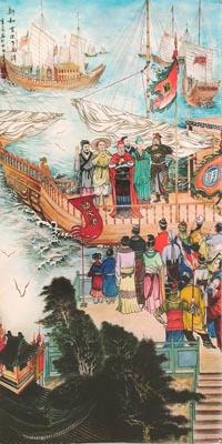 郑和首次下西洋（69cm×137cm）