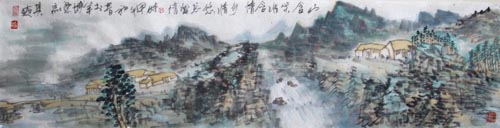 山含笑水含情 34X136(2014)