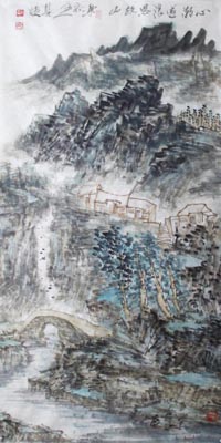 心潮逐浪思故山 136X68（2014）