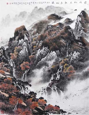 霜林似火 秋水如银