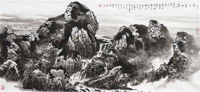 溪上青山图