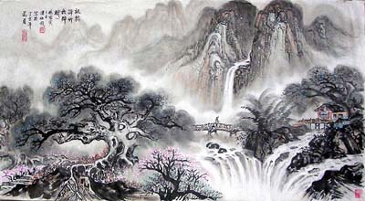 陈仕镜作品《板桥醉竹我醉榕》