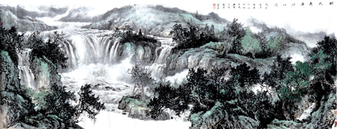 排天飞瀑壮山河（作者：乔领）