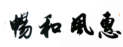 盘东才榜书惠风和畅