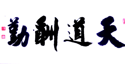 盘东才书天道酬勤
