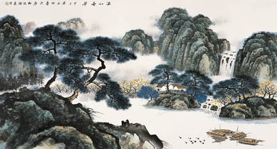 溪山春早 97cm×180cm 2014年 