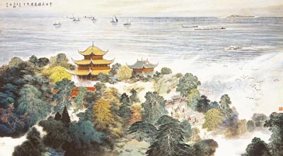 千古名楼忧乐天下 180cmx300cm
