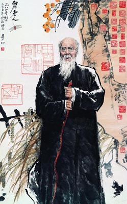 白石老人 191cmX119cm