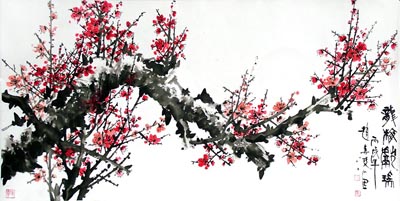 龙梅献瑞（180×95）