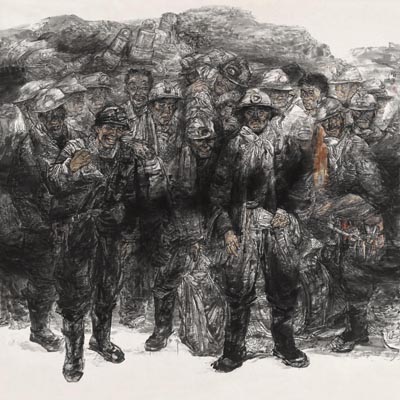 《掘进队》200x200cm