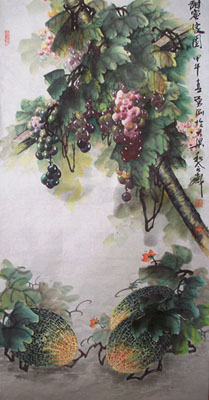 作品：《甜蜜的家园》创作年代：2014年，尺寸：138X68CM.
