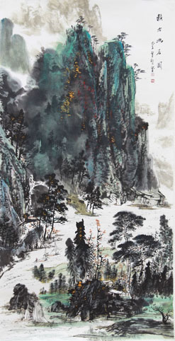 秋岑幽居图139x69