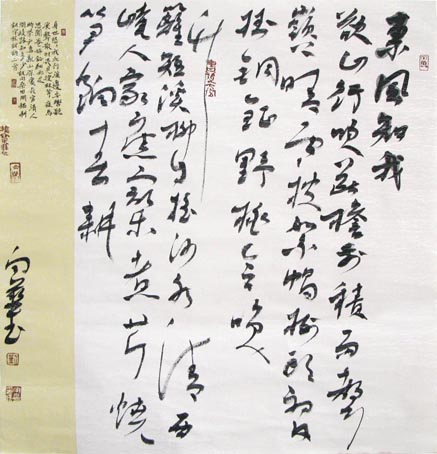 东风知我斗方55X60cm创作于2014年