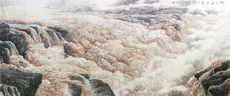 大河长风万里行500X200cm