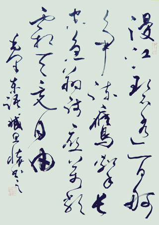 漫江碧透，百舸争流，鹰击长空，鱼翔浅底，万类霜天竞自由。（毛泽东词语）