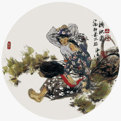 冯远 褥秧图 33×33cm 2006年 