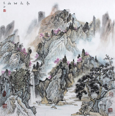 春风细雨68x68cm