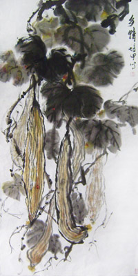《乡情》规格：136×68cm